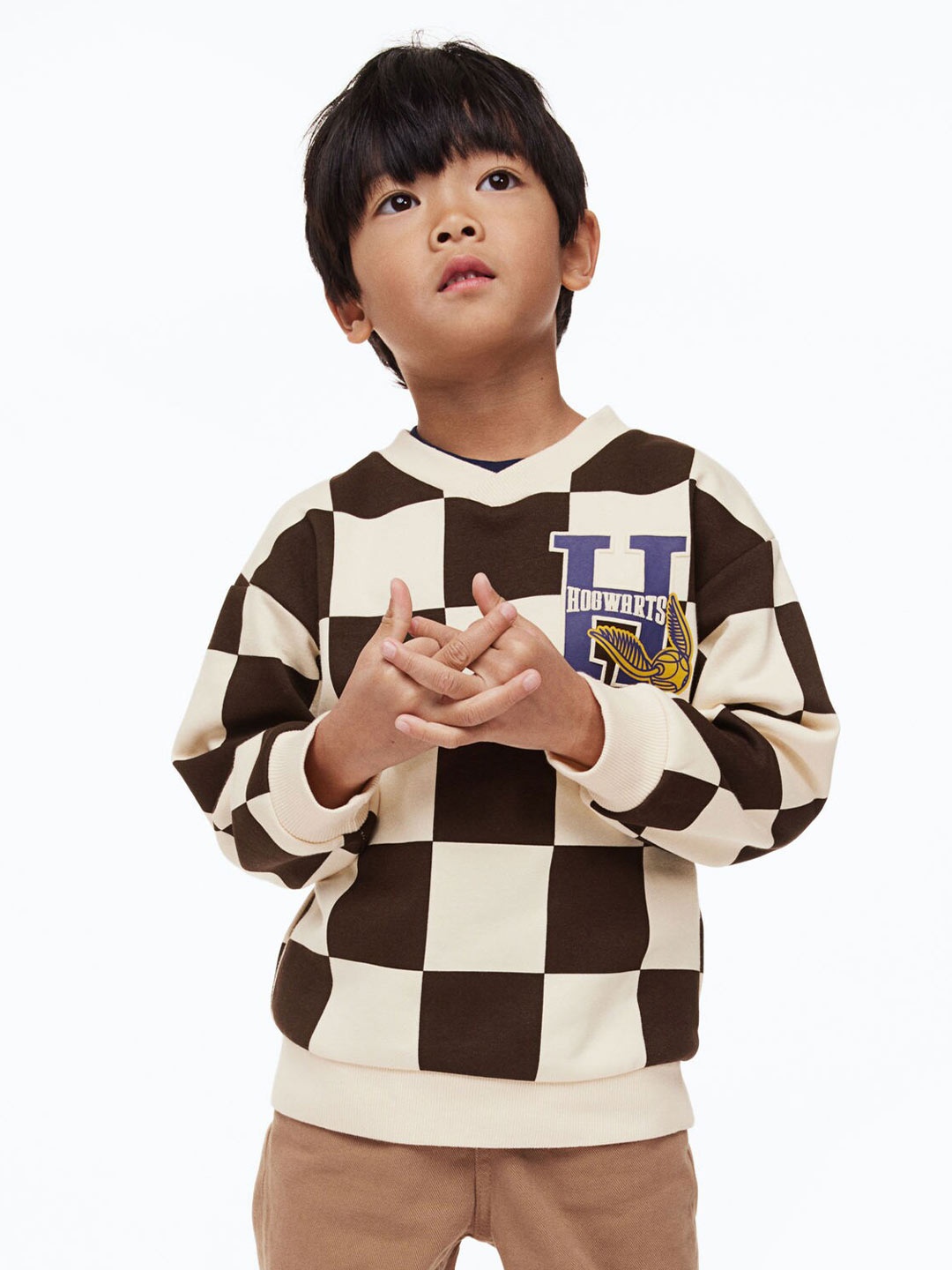 

H&M Boys Print-Motif Sweatshirt, Beige