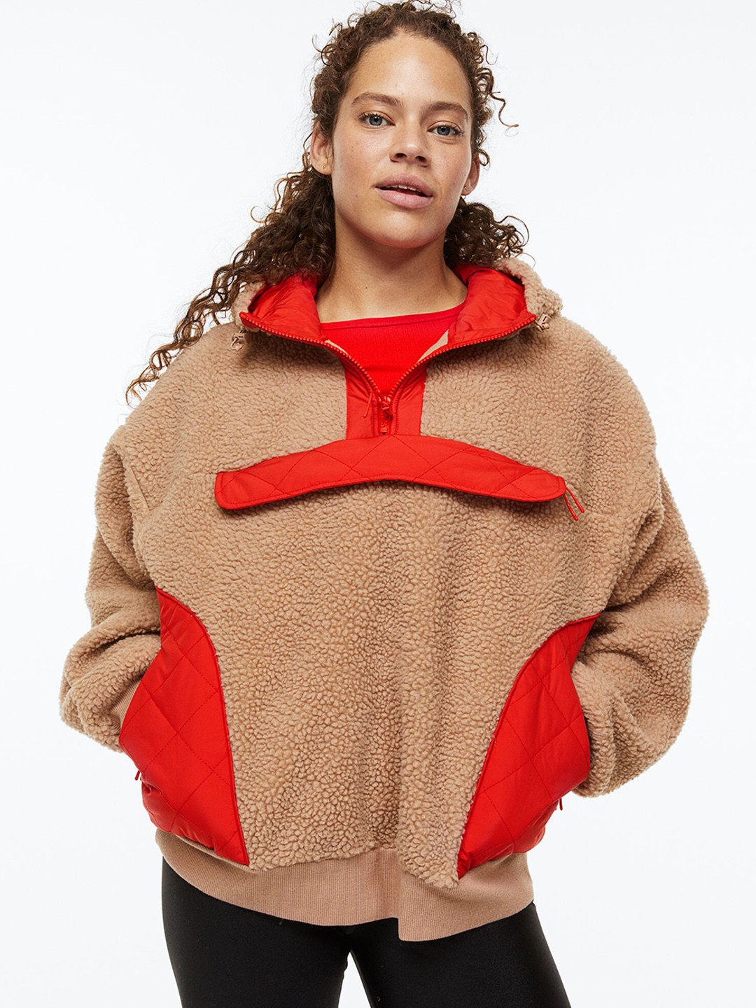 

H&M Women Sports Popover Jacket, Beige