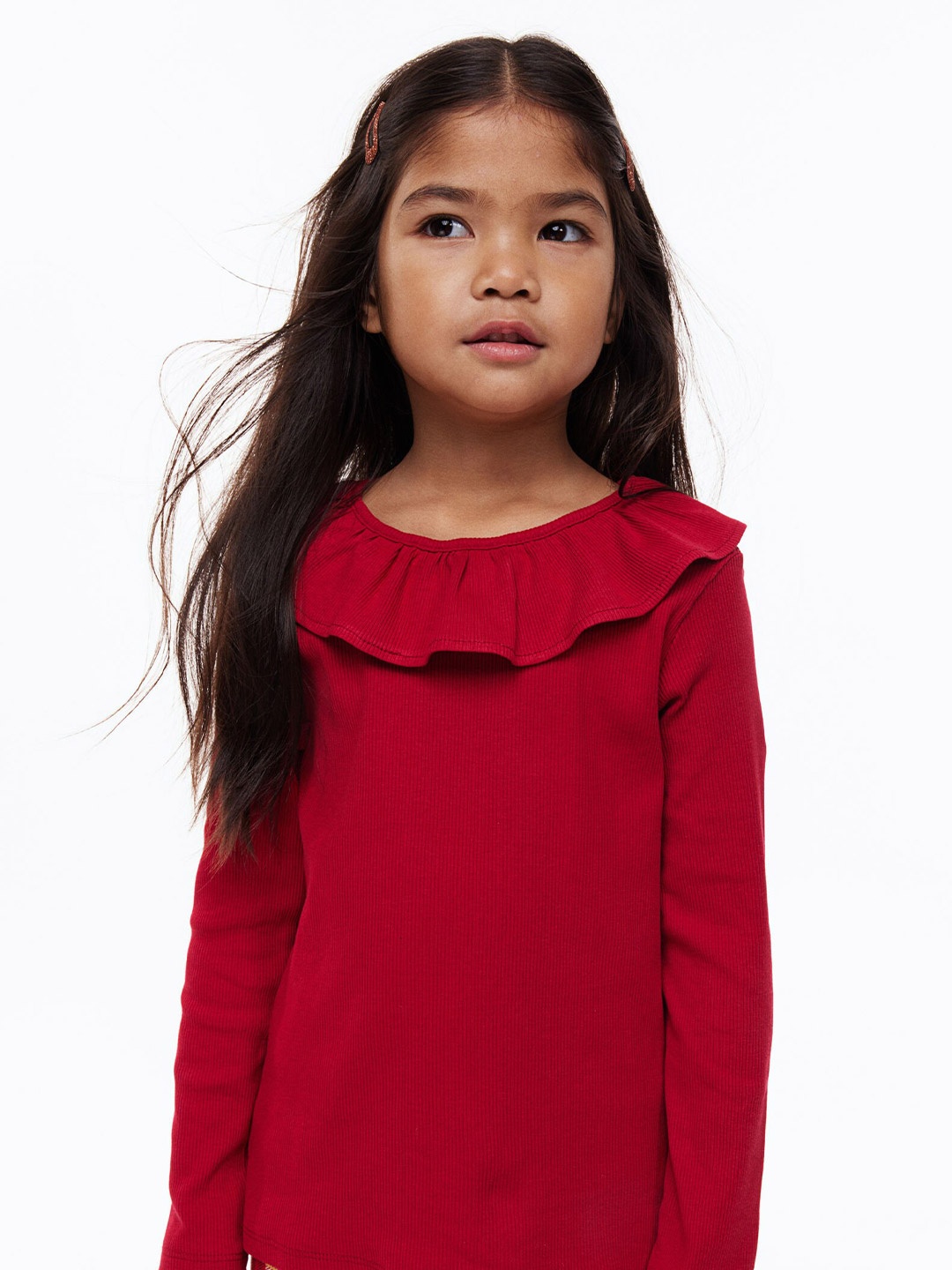 

H&M Red Ruffles Top