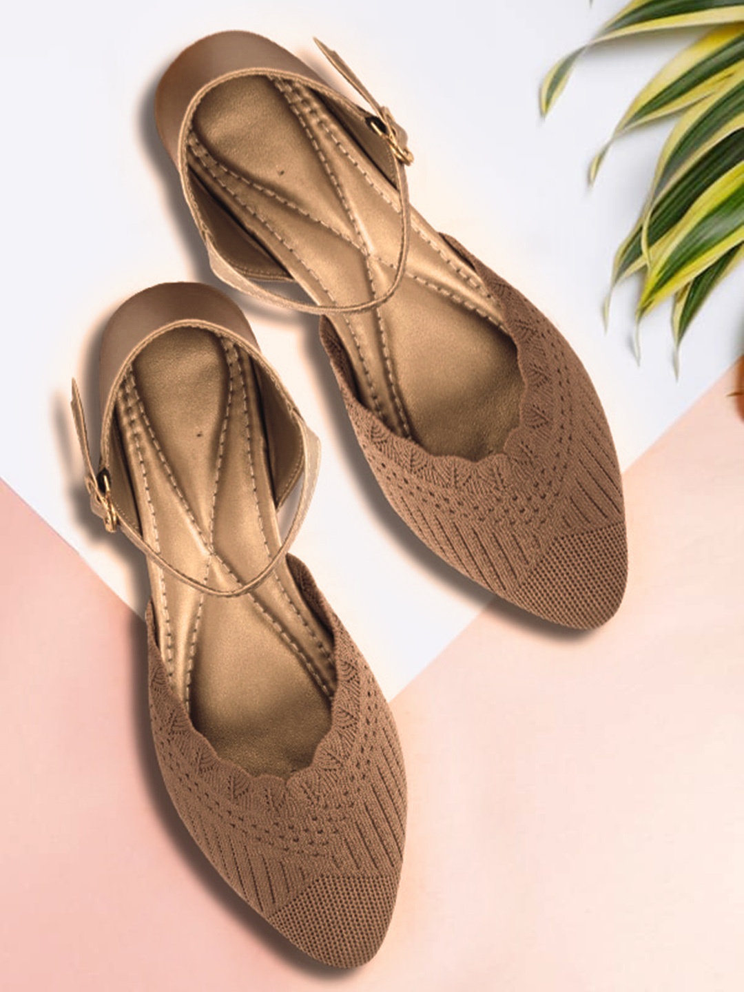 

sneakers villa Women Ballerinas Flats, Copper