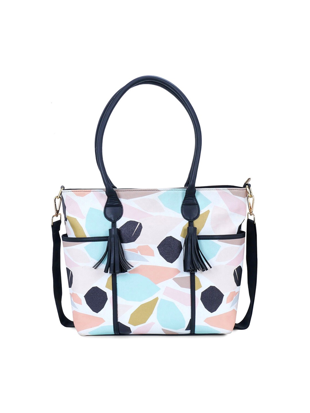 

haus & kinder Printed Diaper Tote Bag With Diaper Changing Mat, Blue