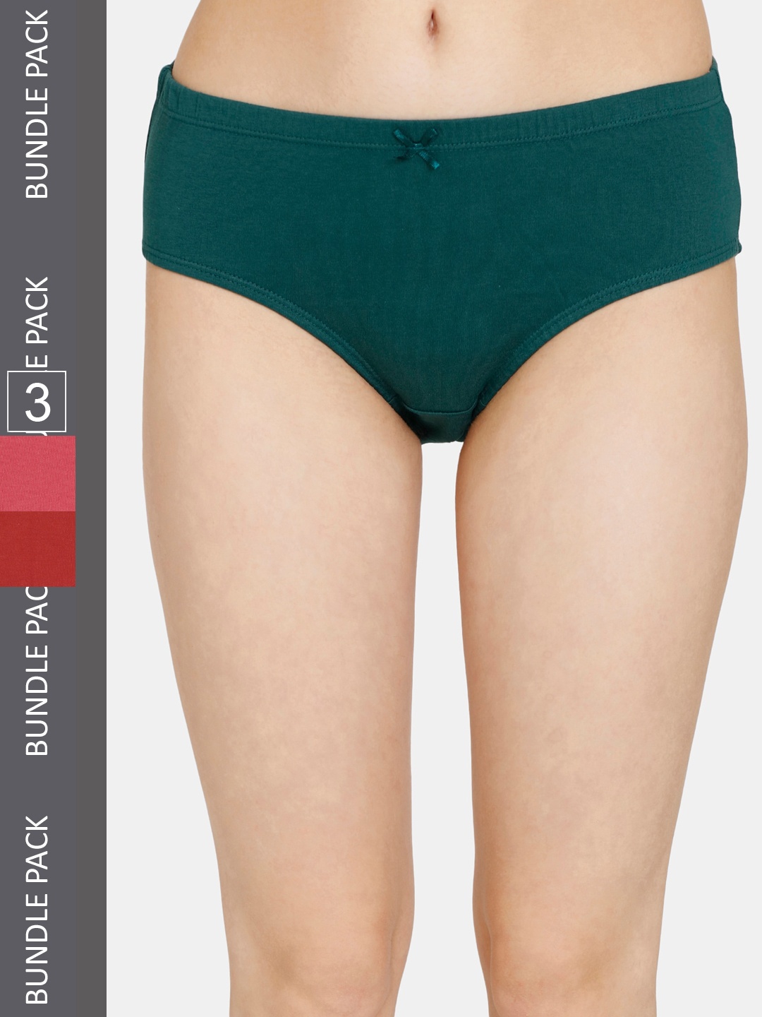 

Rosaline by Zivame Women Pack Of 3 Cotton Hipster Briefs, Red