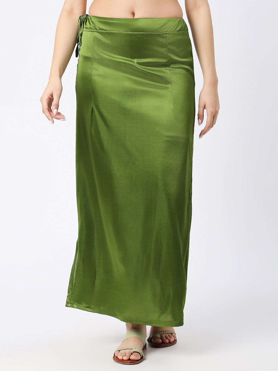 

neckbook Women Stretchable Saree Shapewear, Olive