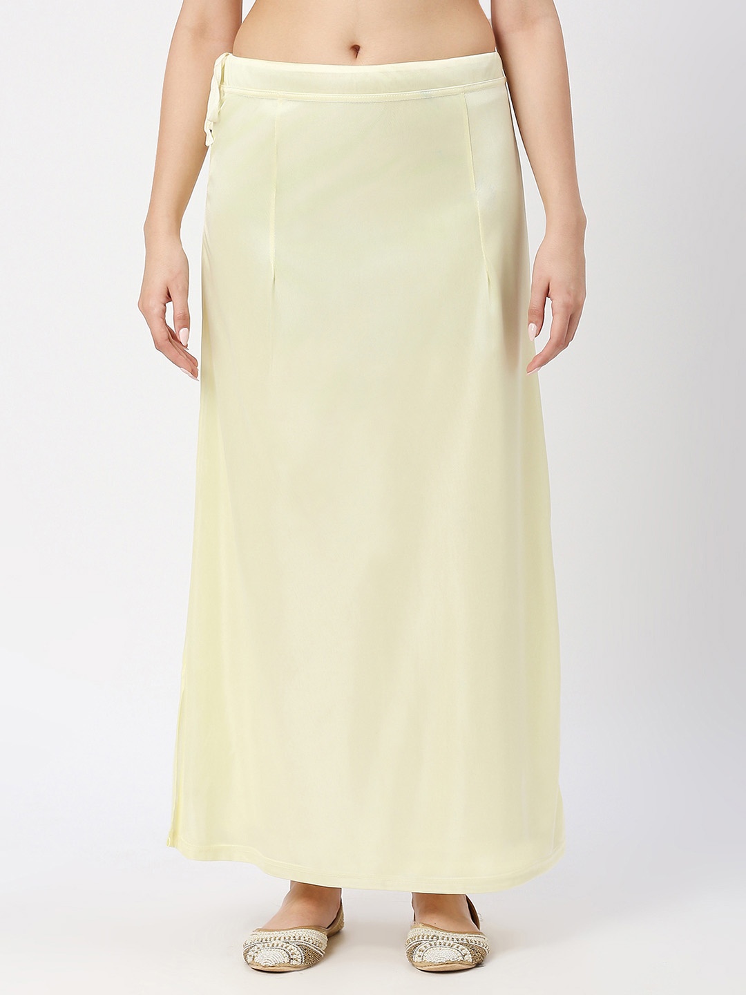 

neckbook Satin Saree Shapewear, Yellow