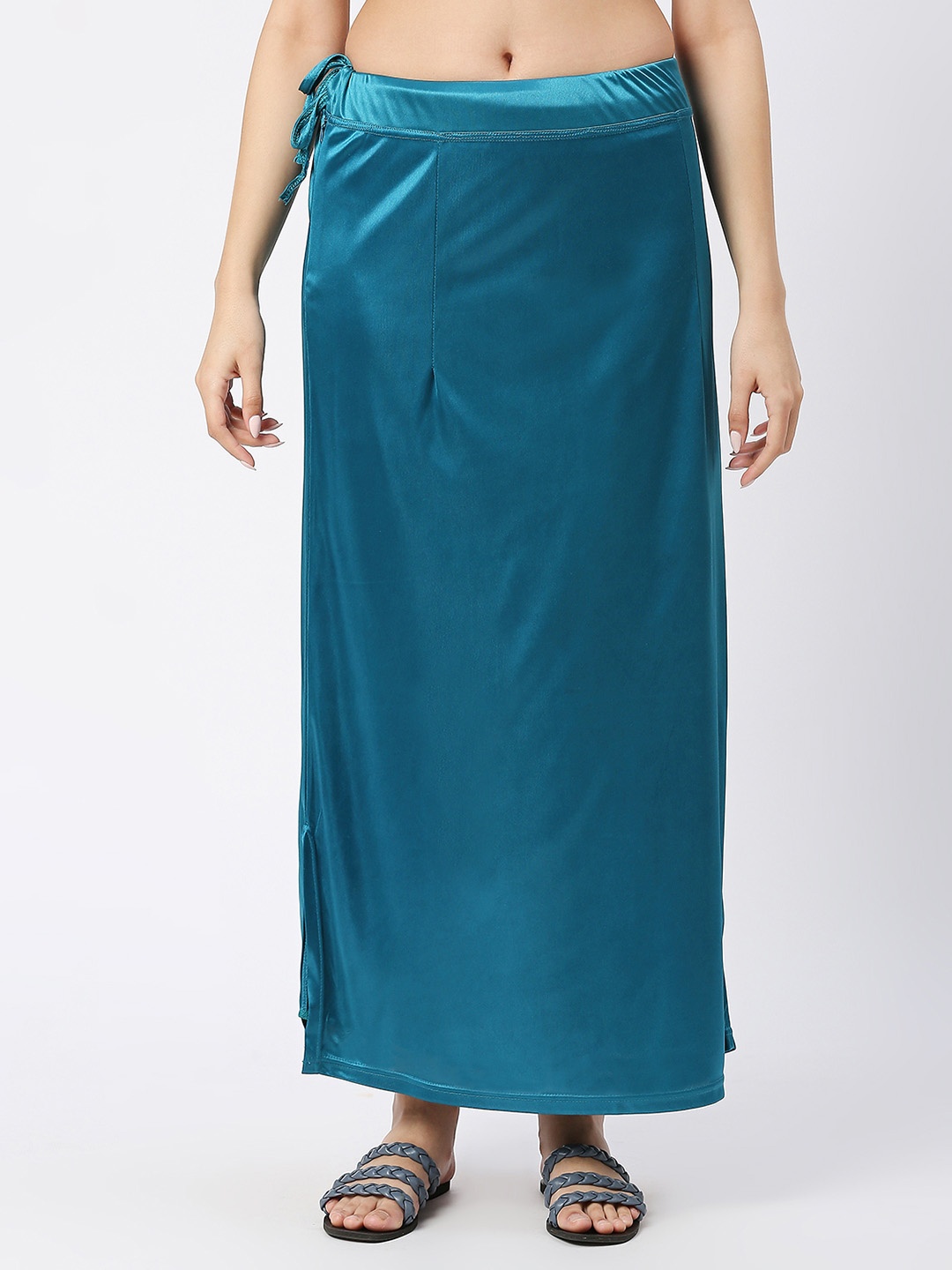 

neckbook Women Stretchable Saree Shapewear, Turquoise blue