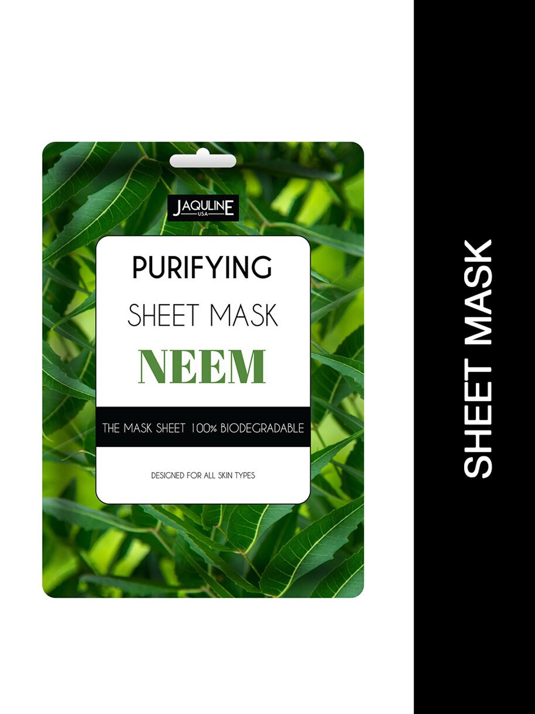 

Jaquline USA Purifying Neem Sheet Mask - 25 ml, White