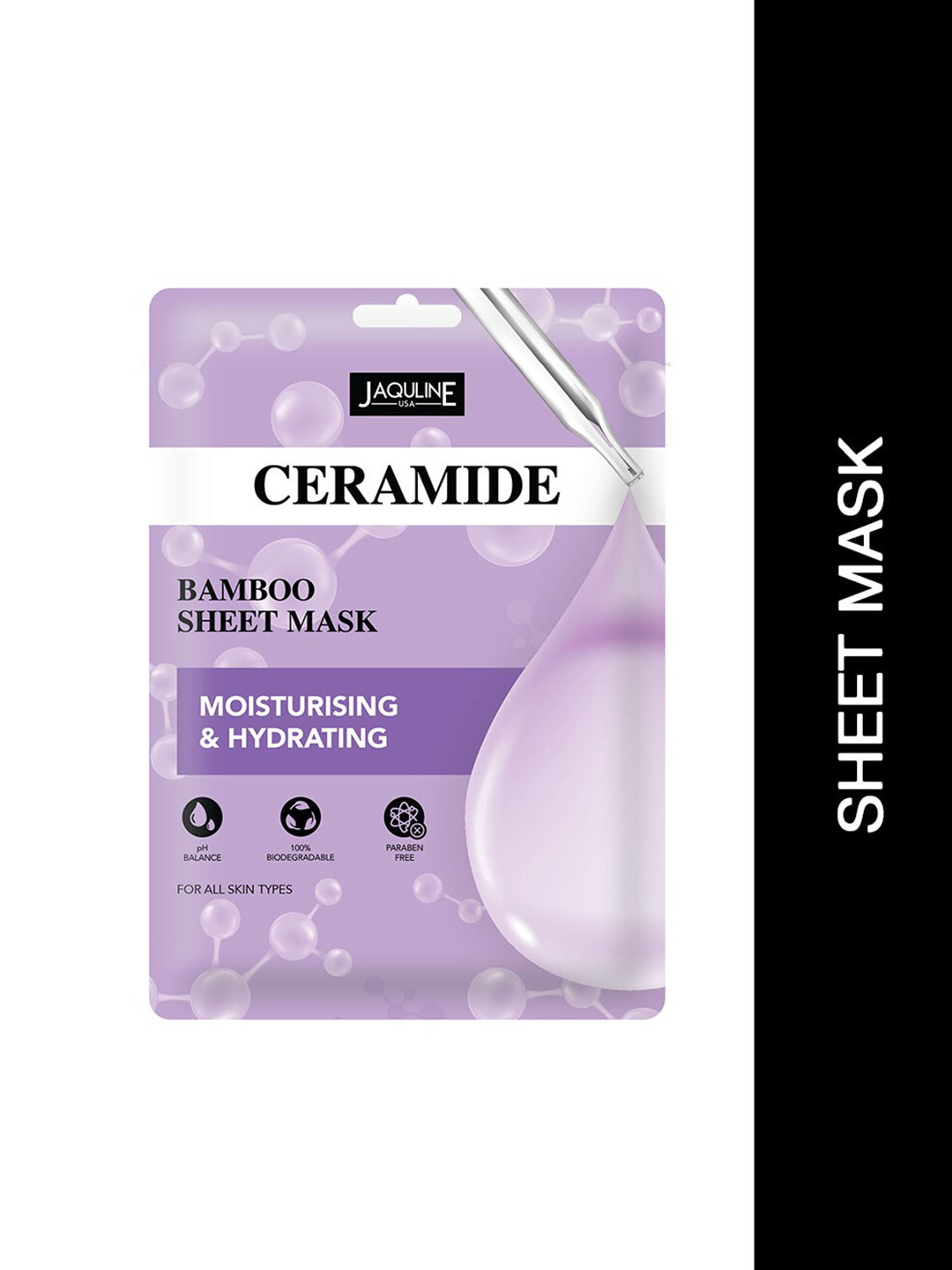 

Jaquline USA Ceramide Bamboo Sheet Mask, White