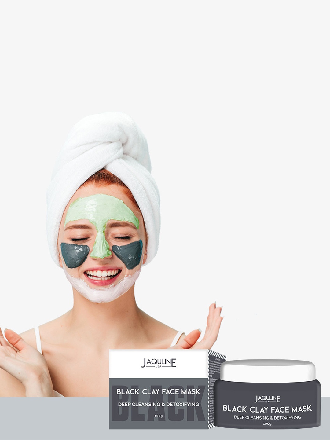 

Jaquline USA Black Clay Deep Cleansing & Detoxifying Face Mask - 100 gm