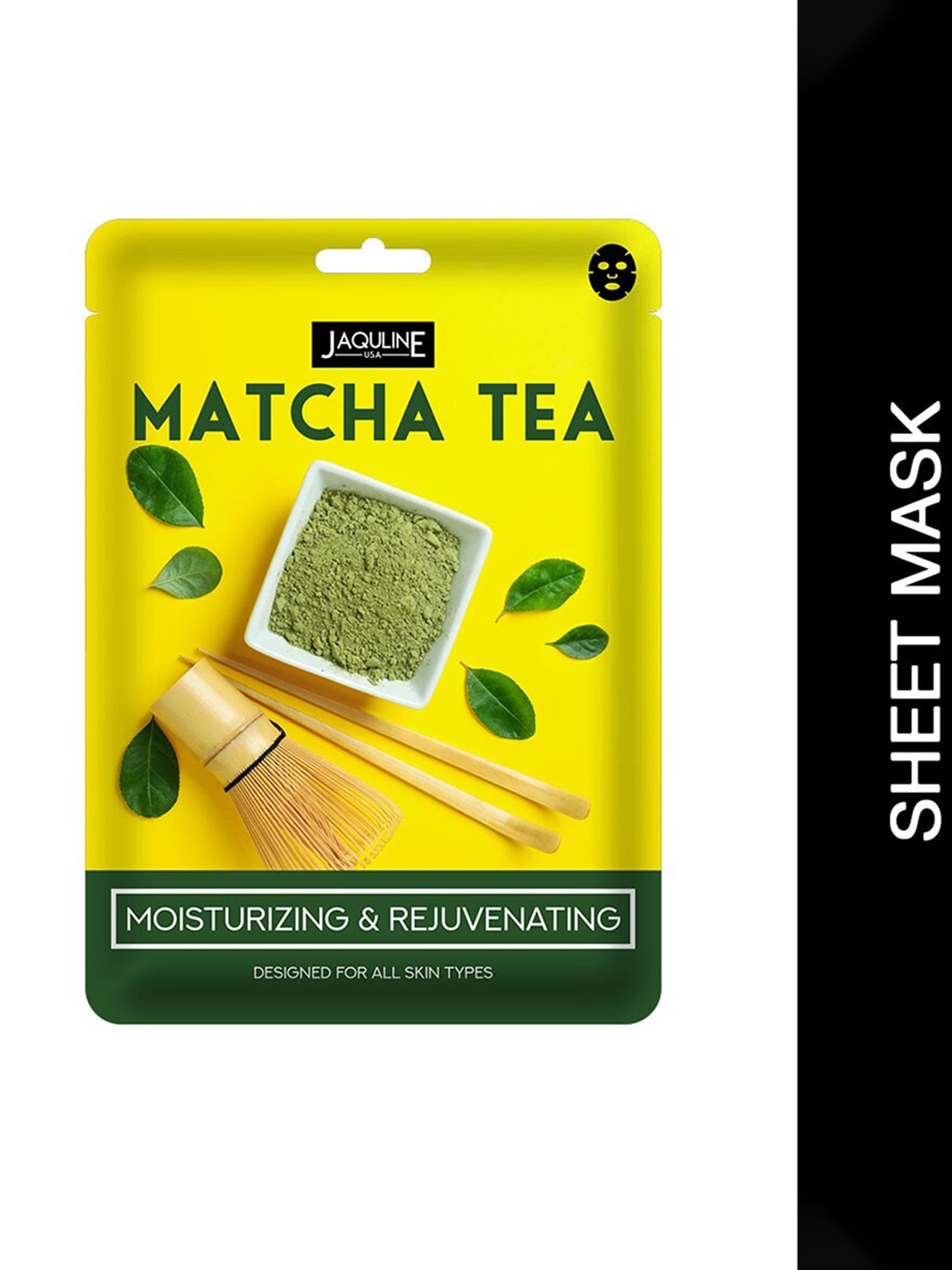

Jaquline USA Matcha Tea Moisturizing & Rejuvenating Sheet Mask, White