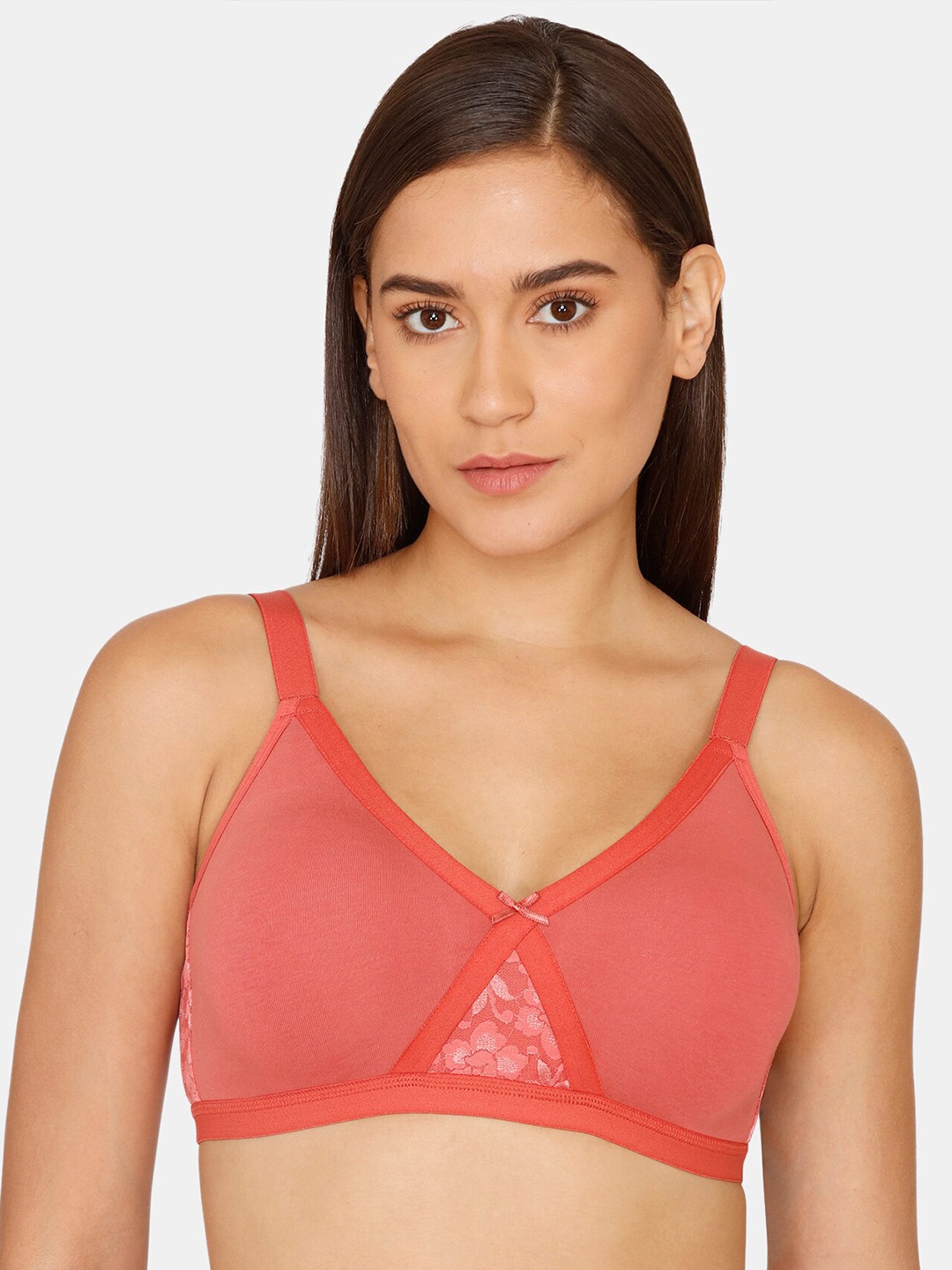 

Zivame Non Padded Non Wired Bra, Red