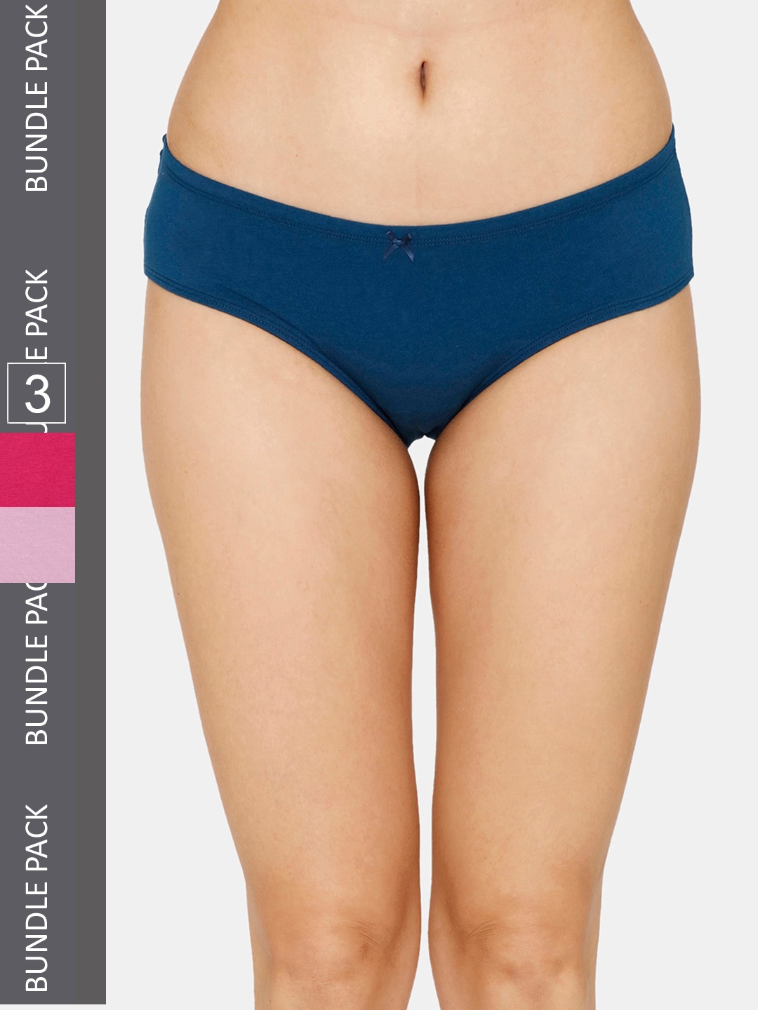 

Zivame Women Pack Of 3 Hipster Briefs, Teal