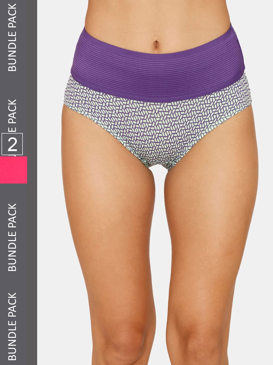 

Zivame Pack Of 2 Hipster Briefs, Purple