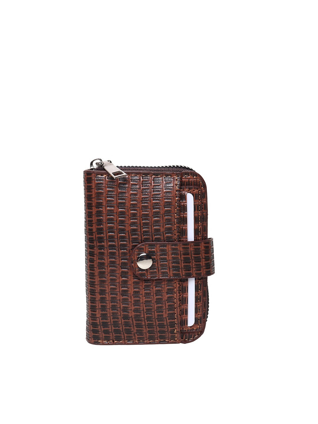 

WILD EDGE Textured Card Holder, Brown