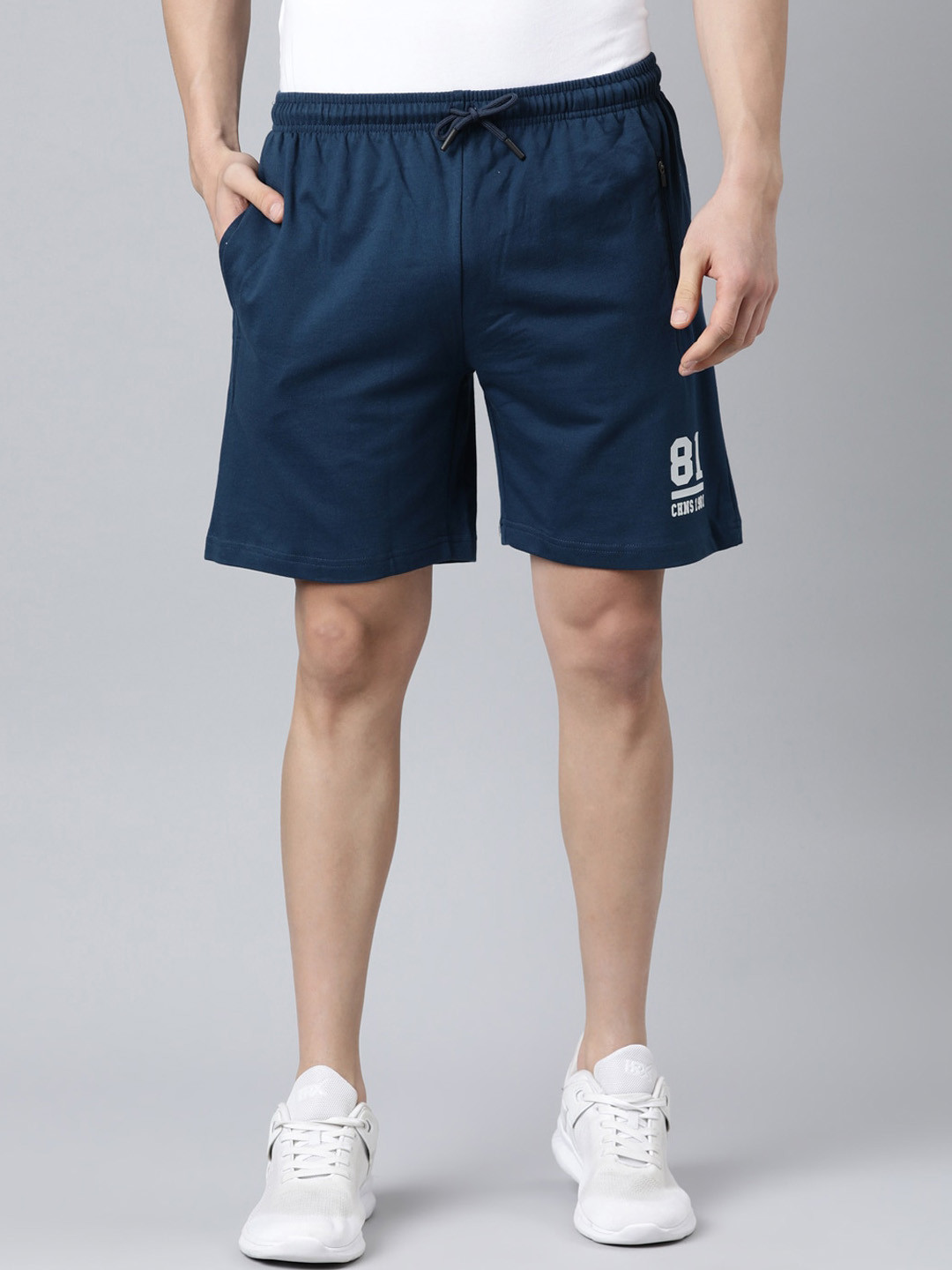 

Chennis Men Pure Cotton Sports Shorts, Blue