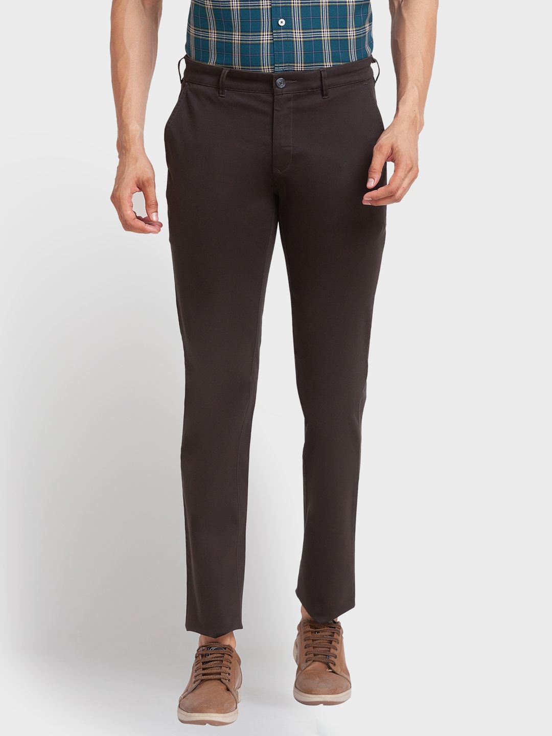 

ColorPlus Men Regular Fit Cotton Trousers, Green