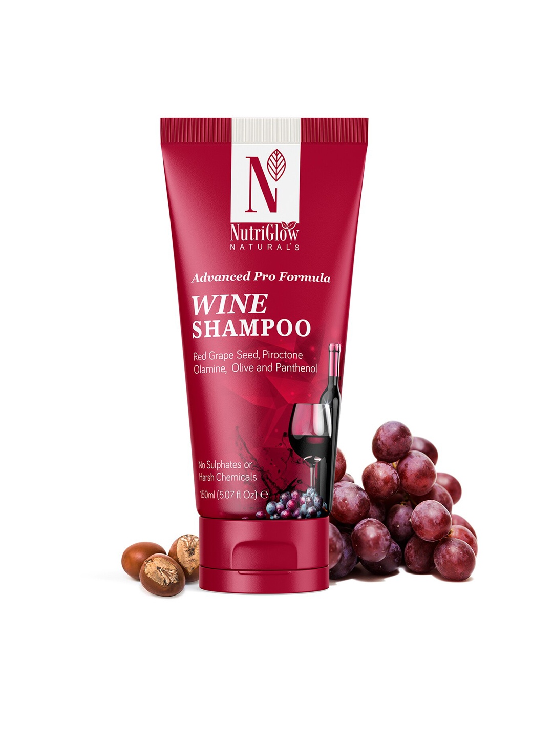 

NutriGlow Naturals Advanced Pro Formula Wine Shampoo - 150 ml, Maroon