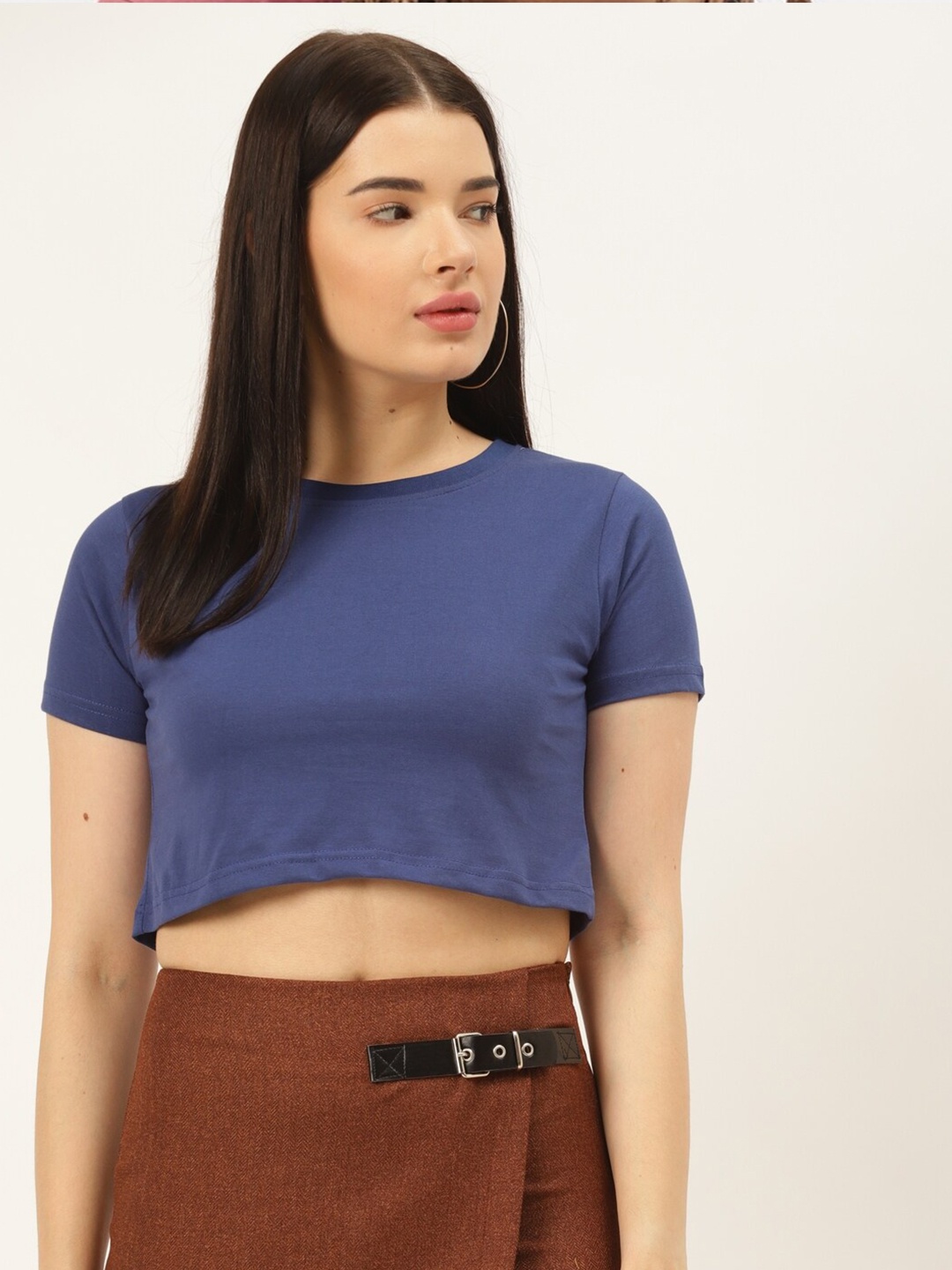 

Rodzen Women Pure Cotton T-shirt, Blue