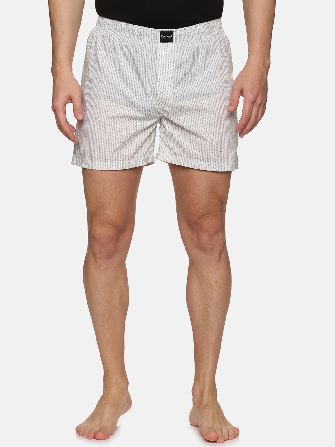 

DON VINO Men Printed Cotton Boxers, White