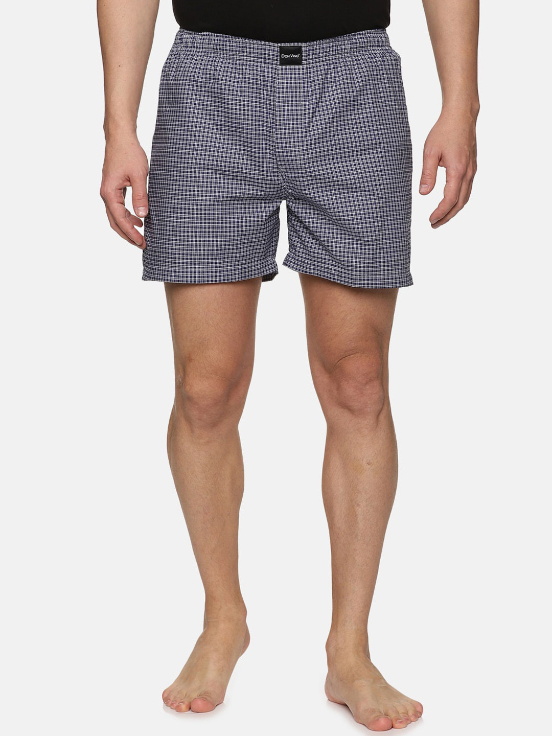 

DON VINO Men Checked Cotton Boxers, Blue