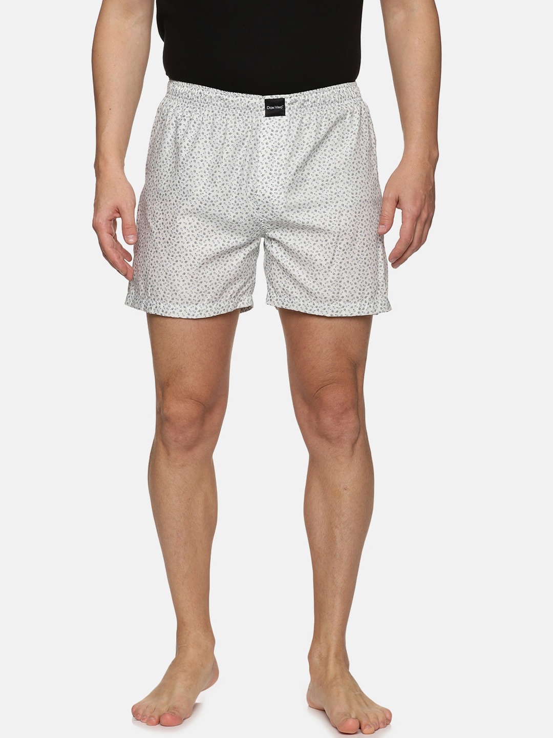 

DON VINO Men Cotton Conversational Printed Shorts, White