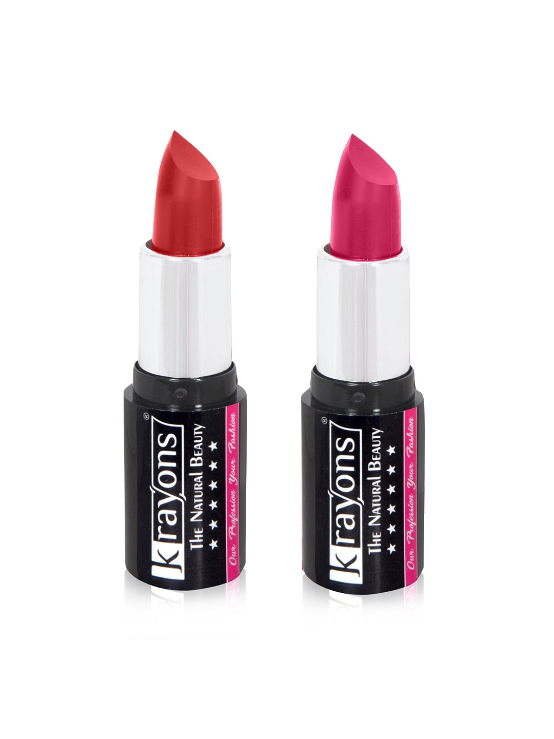 

krayons The Natural Beauty Set Of 2 Moisturizing Matte Lipsticks - 4 g Each, Pink