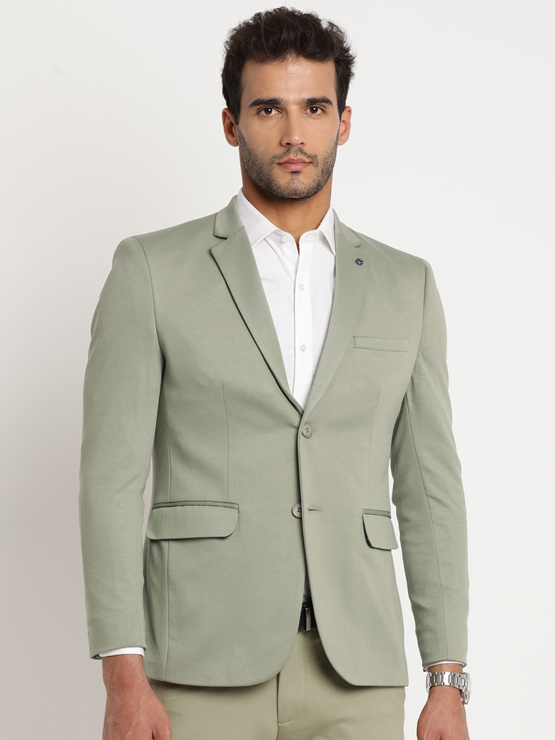 

Turtle Men Single-Breasted Blazers, Grey