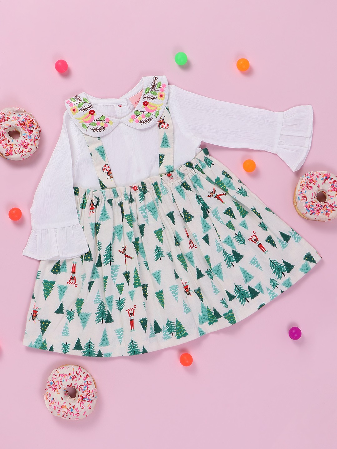 

Nauti Nati Floral Cotton Dress, White