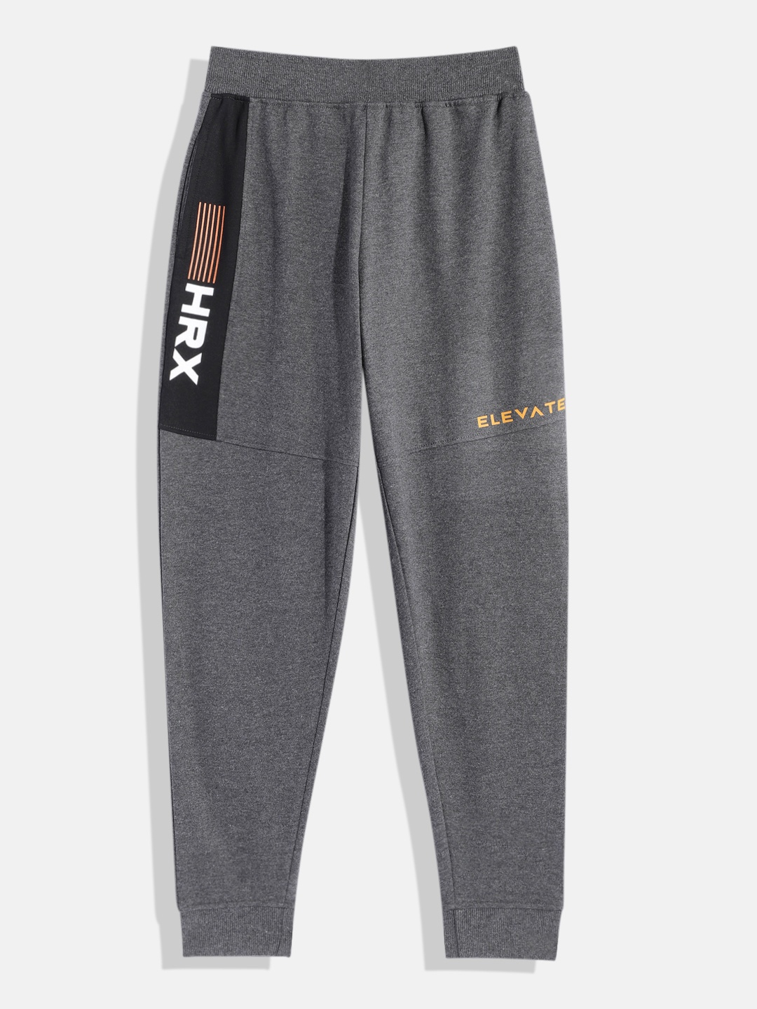 

HRX By Hrithik Roshan Boys Charcoal Grey Printed Joggers