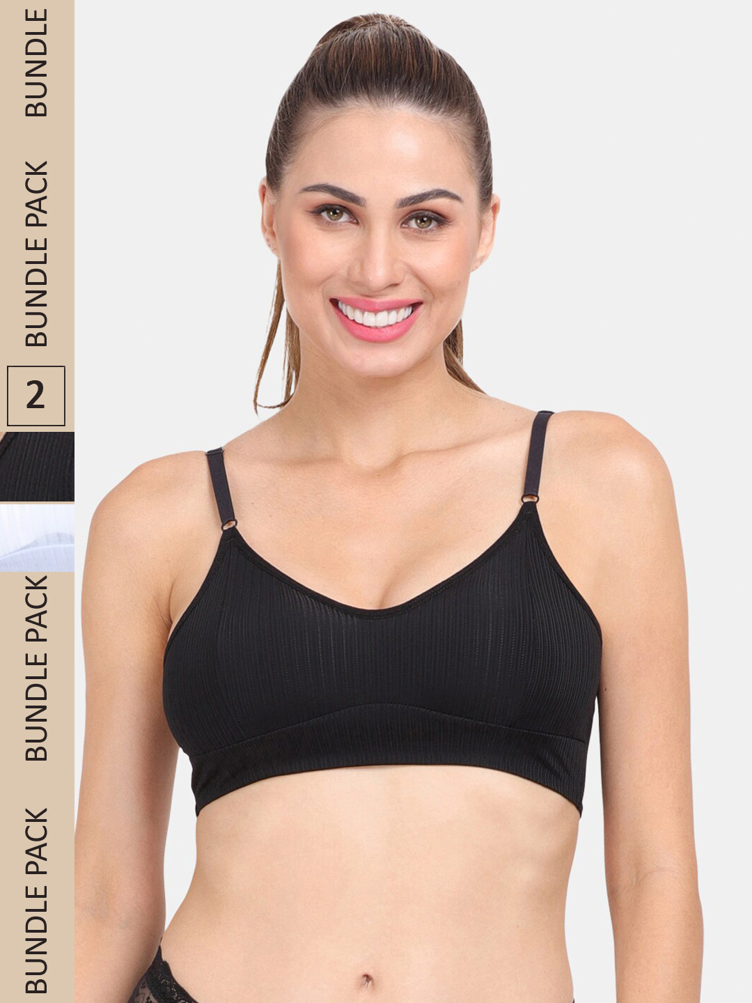 

Amour Secret Pack of 2 Seamless Bra, White