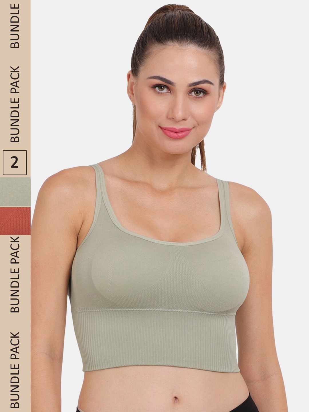 

Amour Secret Pack Of 2 Lightly Padded Non Wired Bra, Green