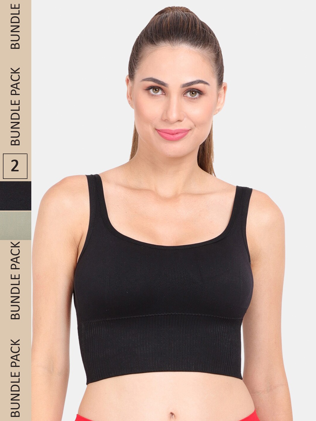 

Amour Secret Pack Of 2 Lightly Padded Non Wired Bra, Black