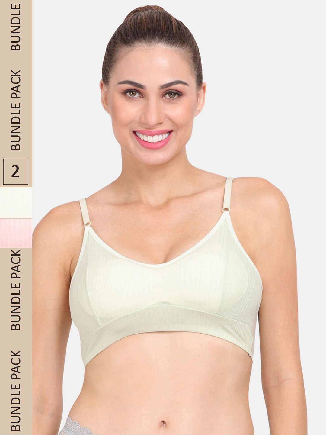 

Amour Secret Pack Of 2 Lightly Padded Non Wired Bra, Green