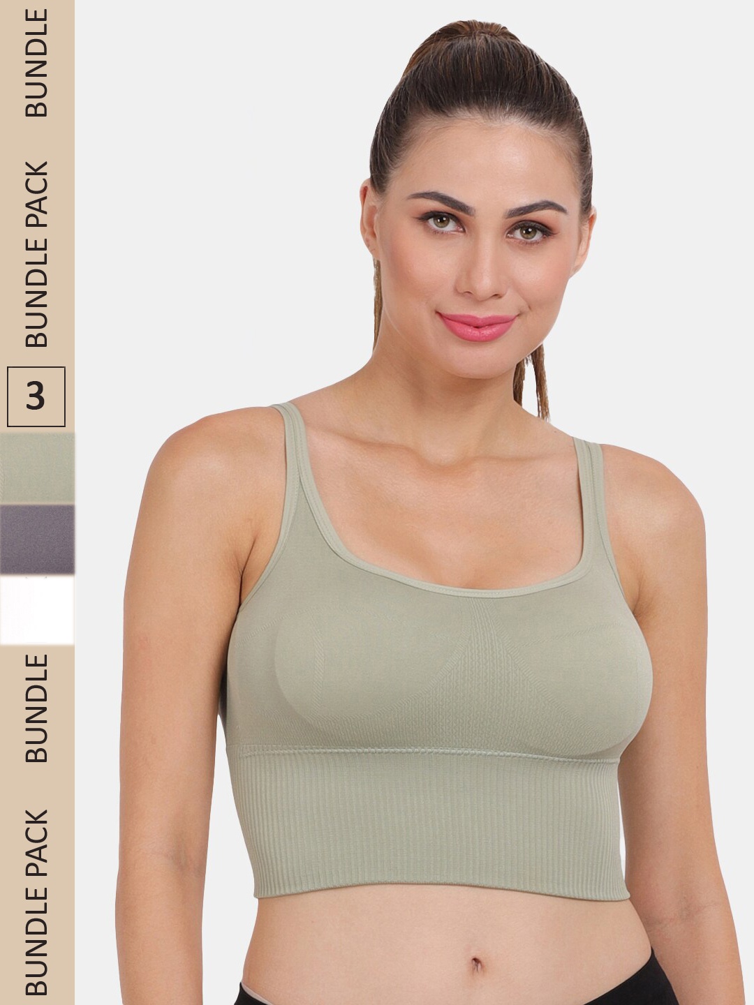 

Amour Secret Pack of 3 Bra, Green