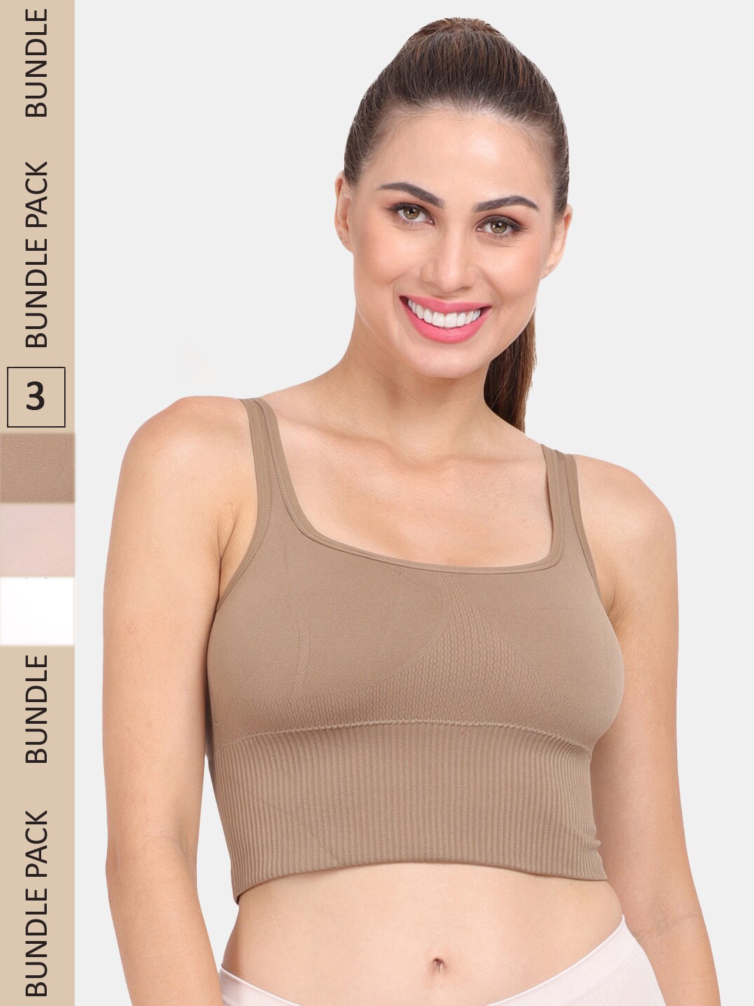

Amour Secret Pack of 3 Bra, White