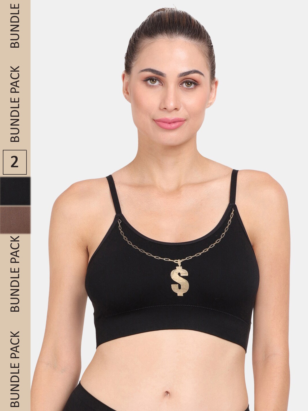 

Amour Secret Pack of 2 Bra, Black
