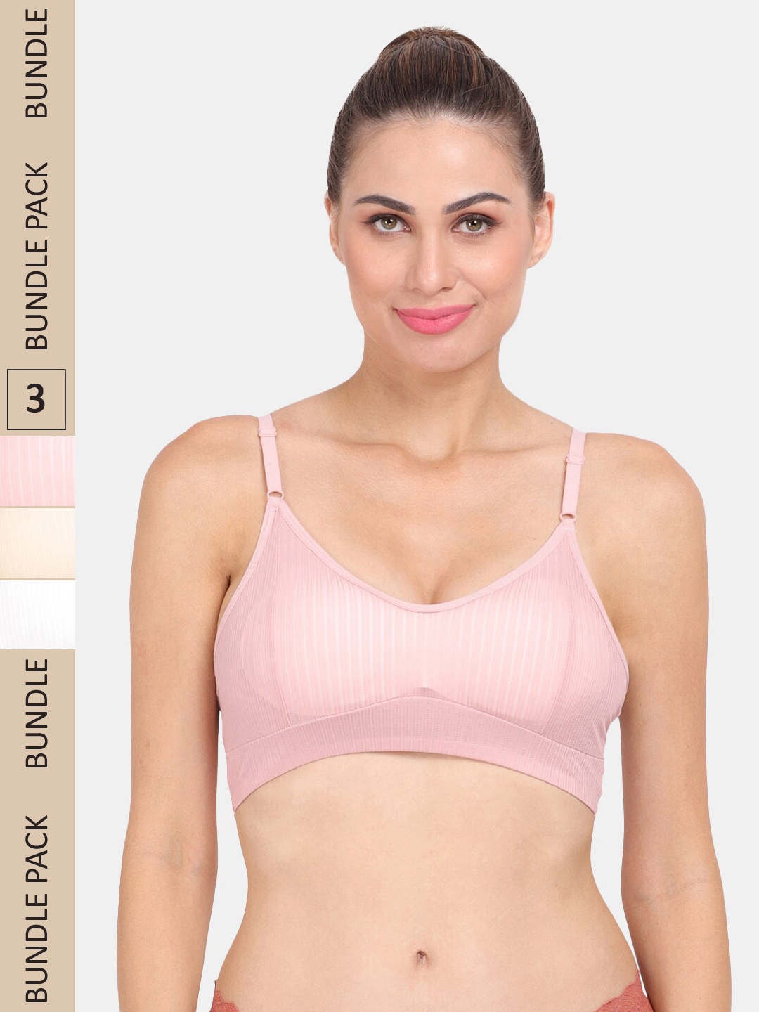 

Amour Secret Pack of 3 Bra, Pink