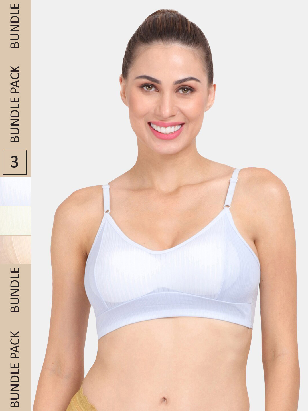 

Amour Secret Pack of 3 Bra, Blue
