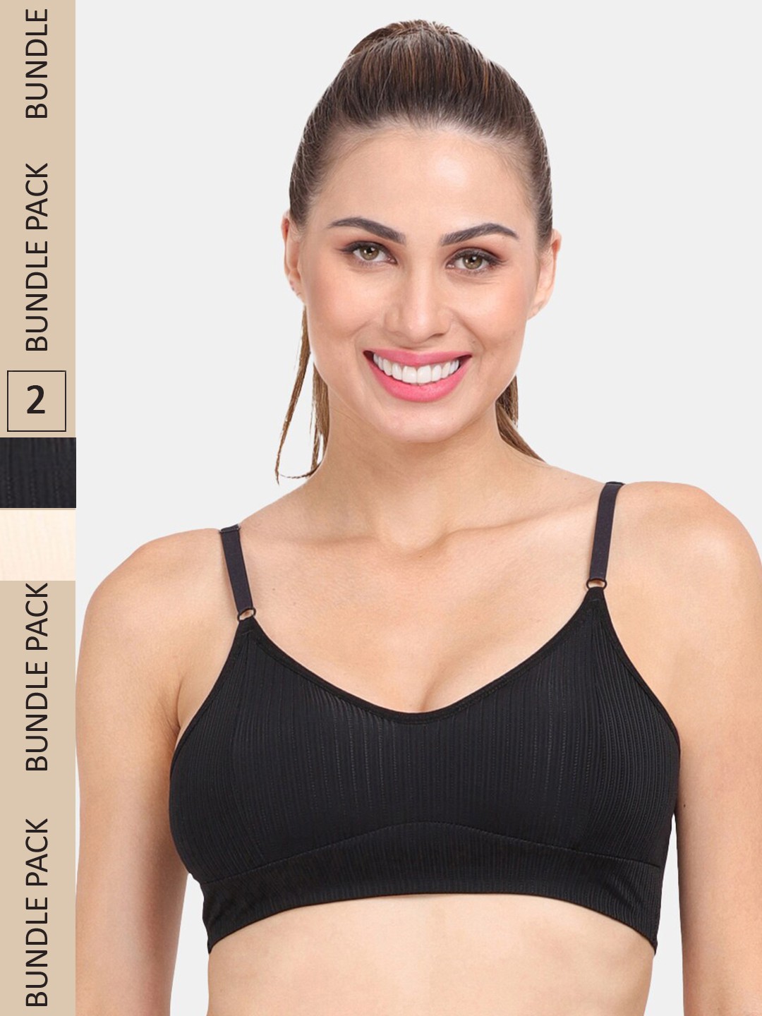 

Amour Secret Pack of 2 Bra, Black