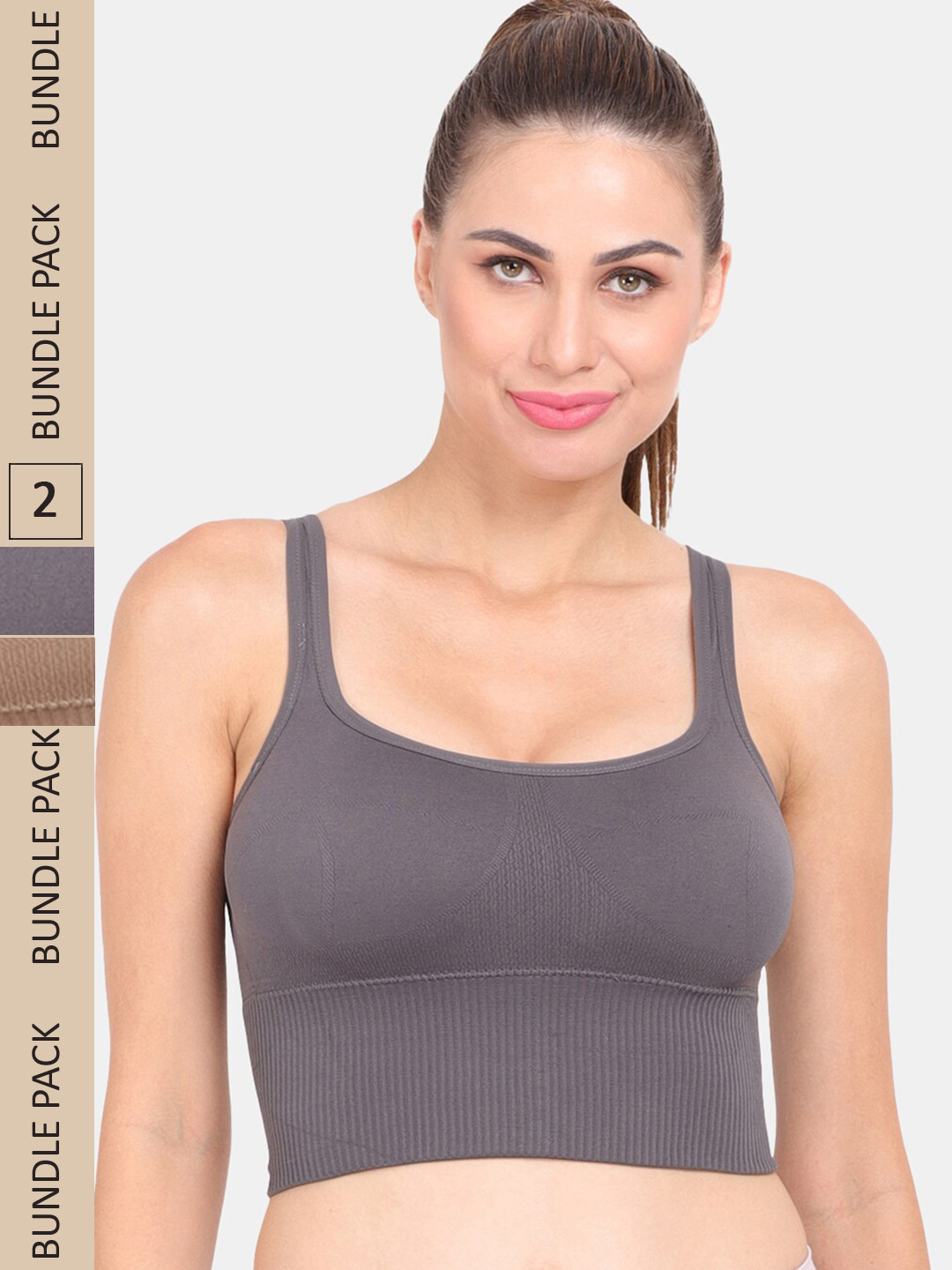 

Amour Secret Pack of 2 Bra, Grey