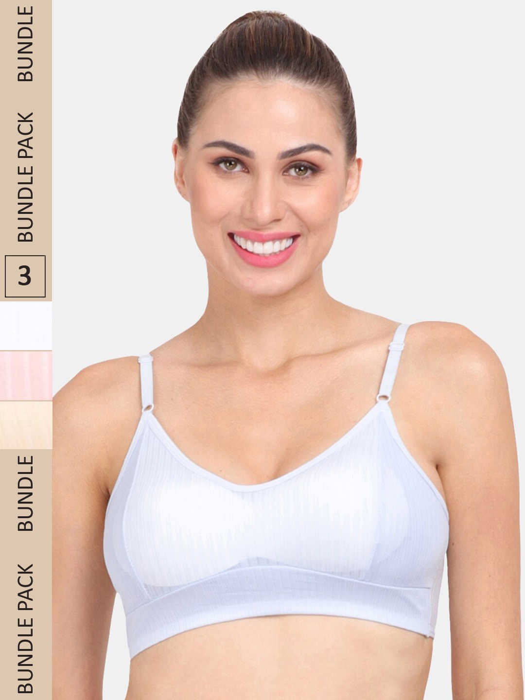 

Amour Secret Pack of 3 Bra, Blue