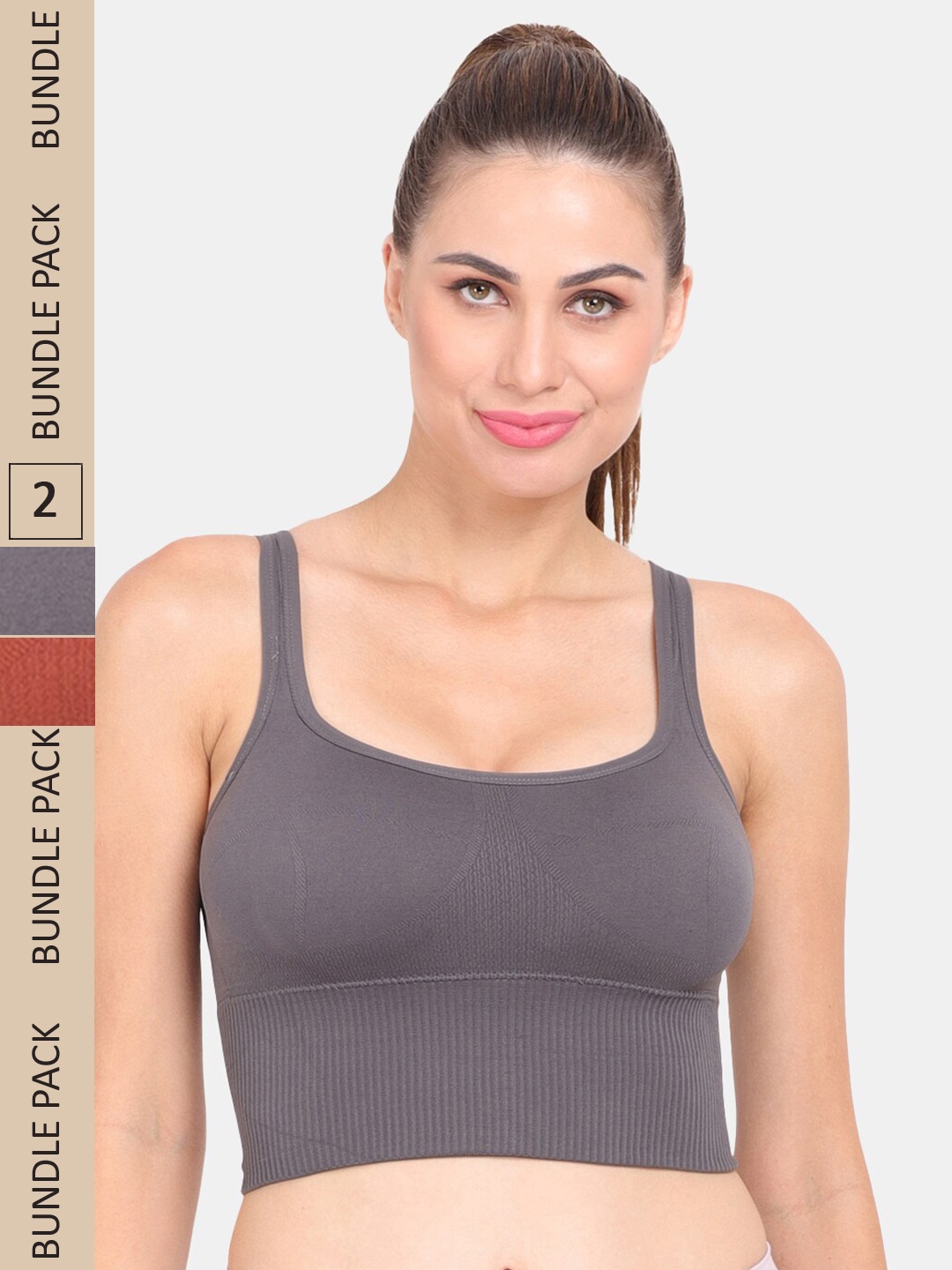 

Amour Secret Pack of 2 Bra, Grey