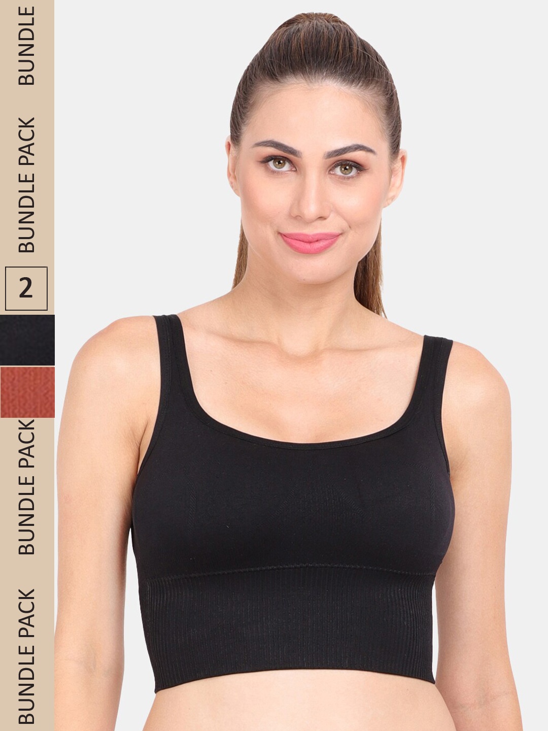

Amour Secret Pack of 2 Bra, Black