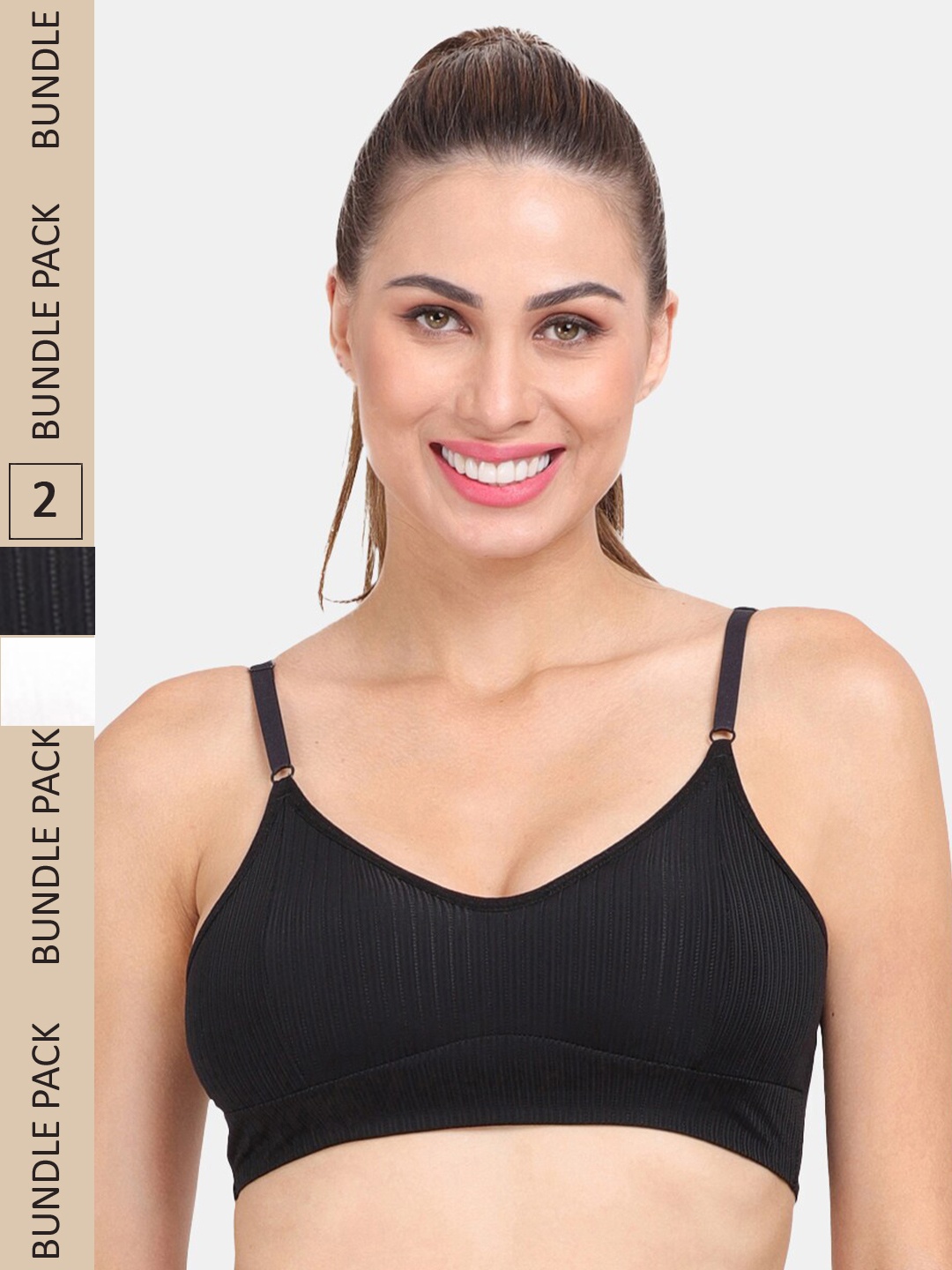 

Amour Secret Pack of 2 Bra, Black
