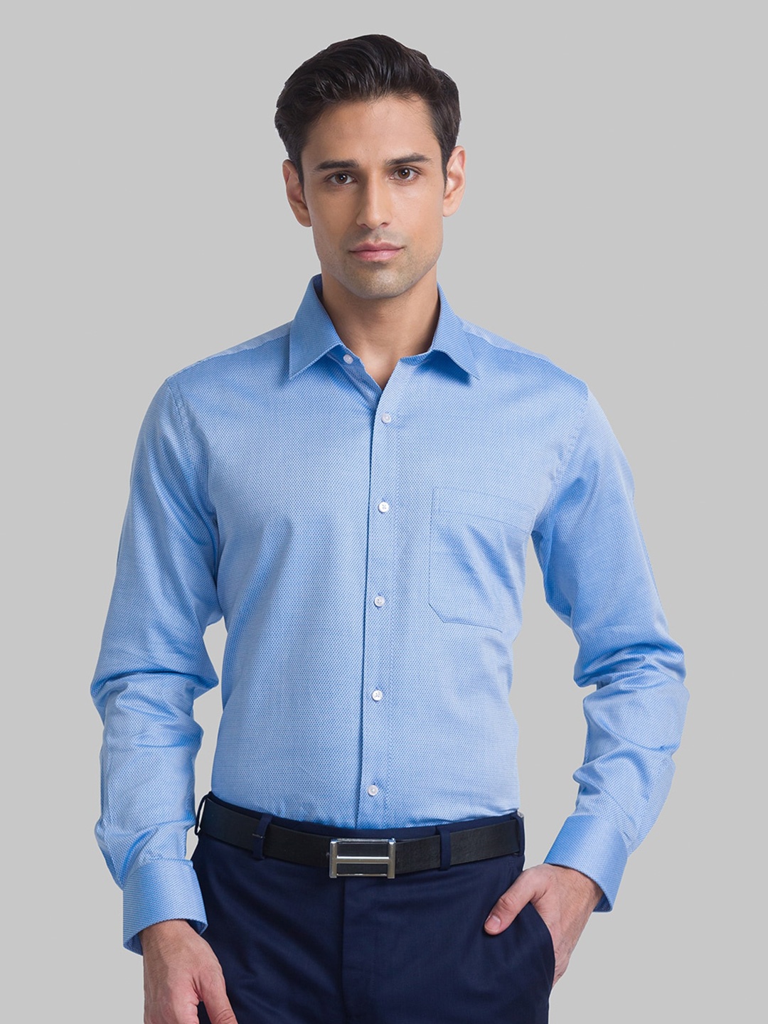 

Raymond Men Formal Cotton Shirt, Blue