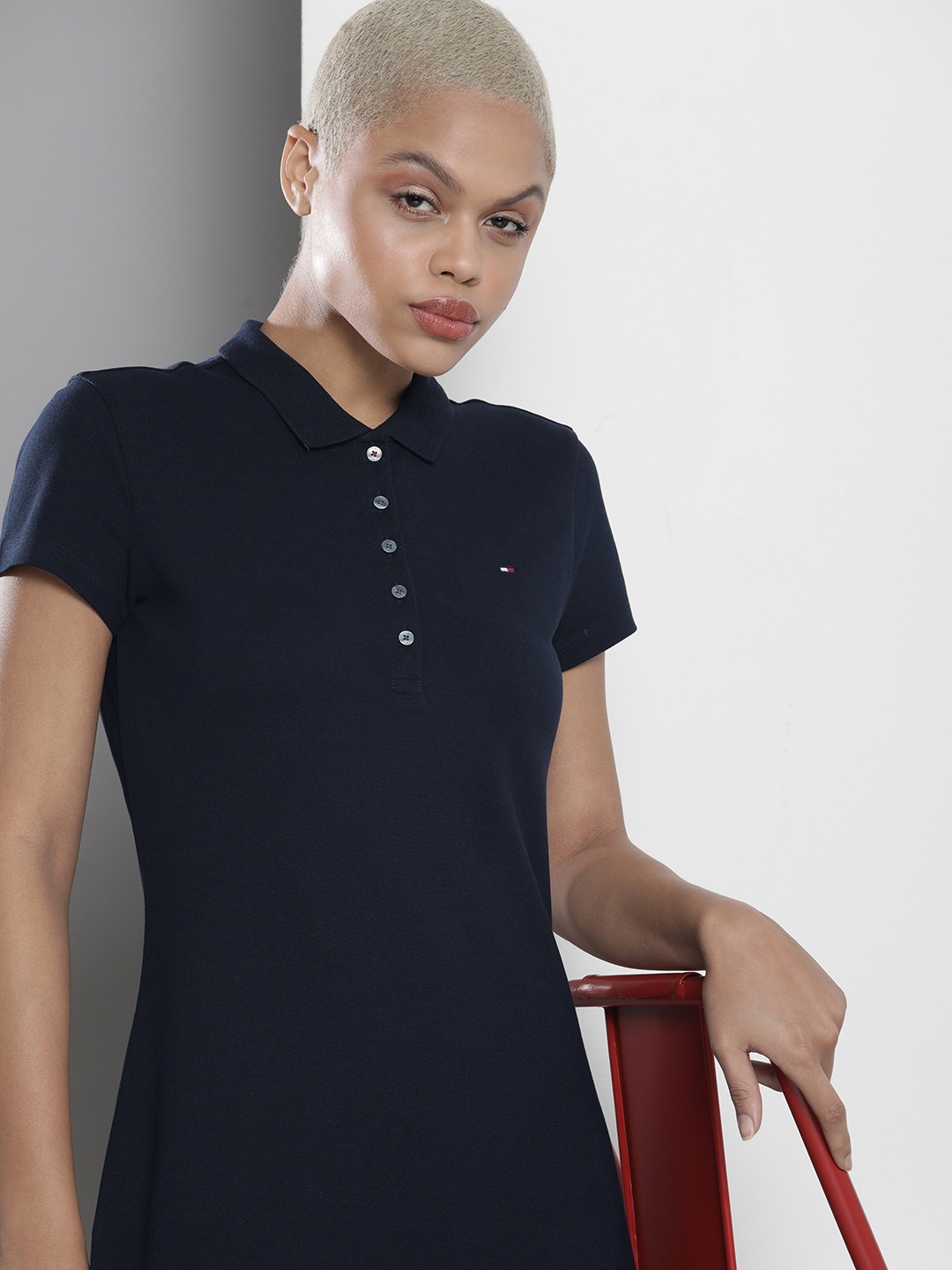 

Tommy Hilfiger Solid T-shirt Dress, Navy blue
