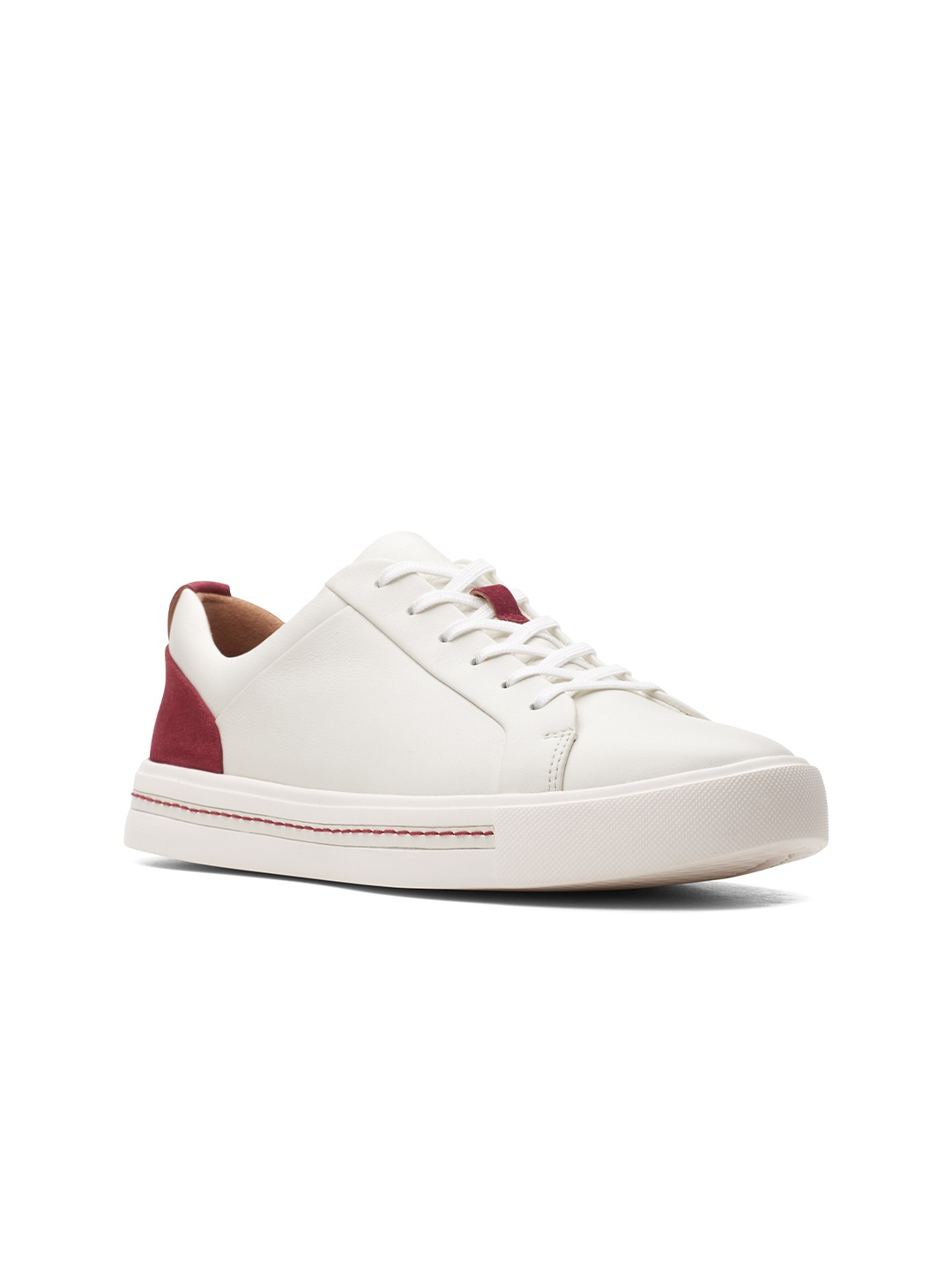 

Clarks Women Un Maui Lace Leather Running Shoes, White