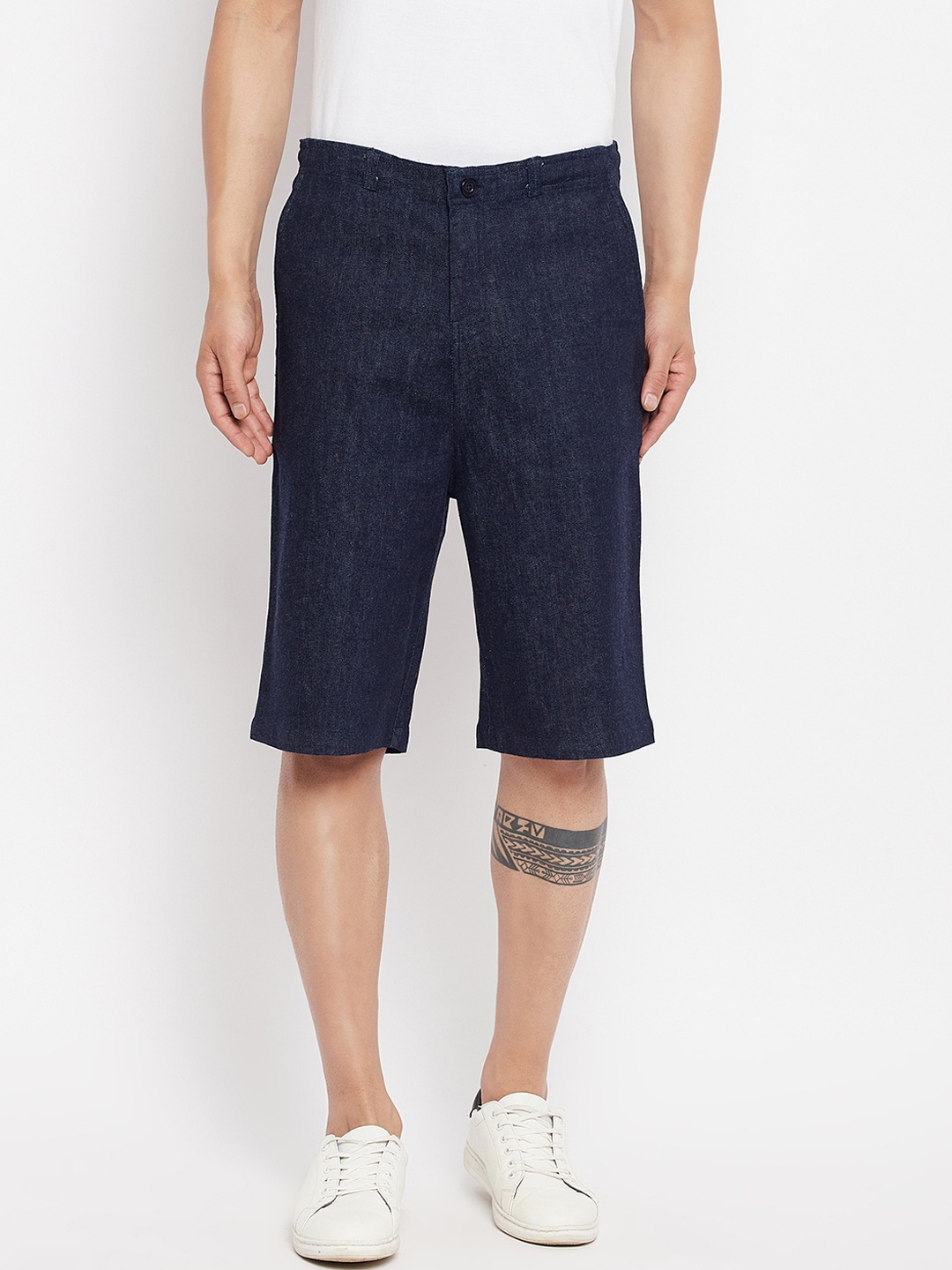 

Hypernation Men Cotton Shorts, Navy blue