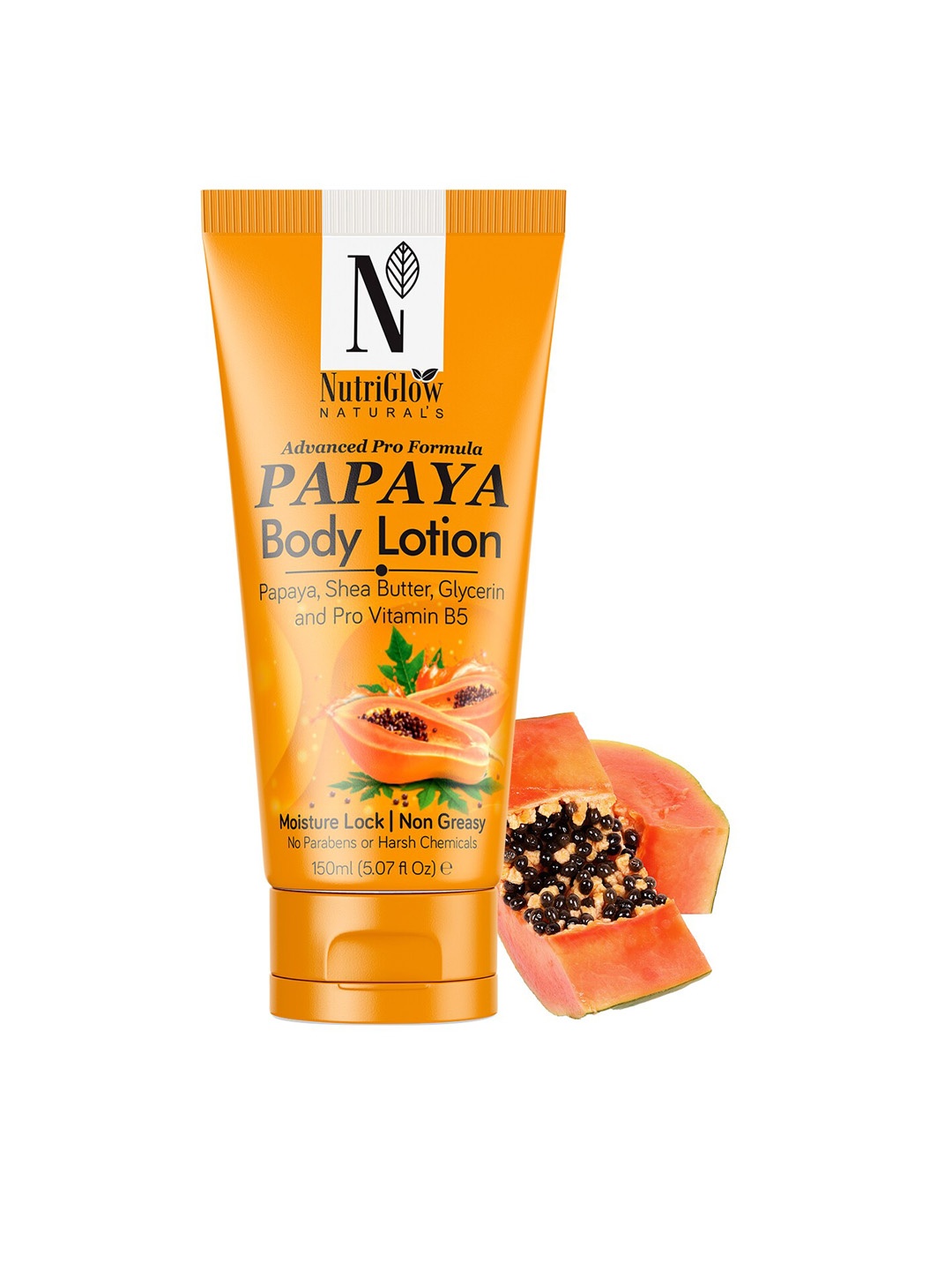 

NutriGlow Naturals Advanced Pro Formula Papaya Body Lotion -150ml, Orange