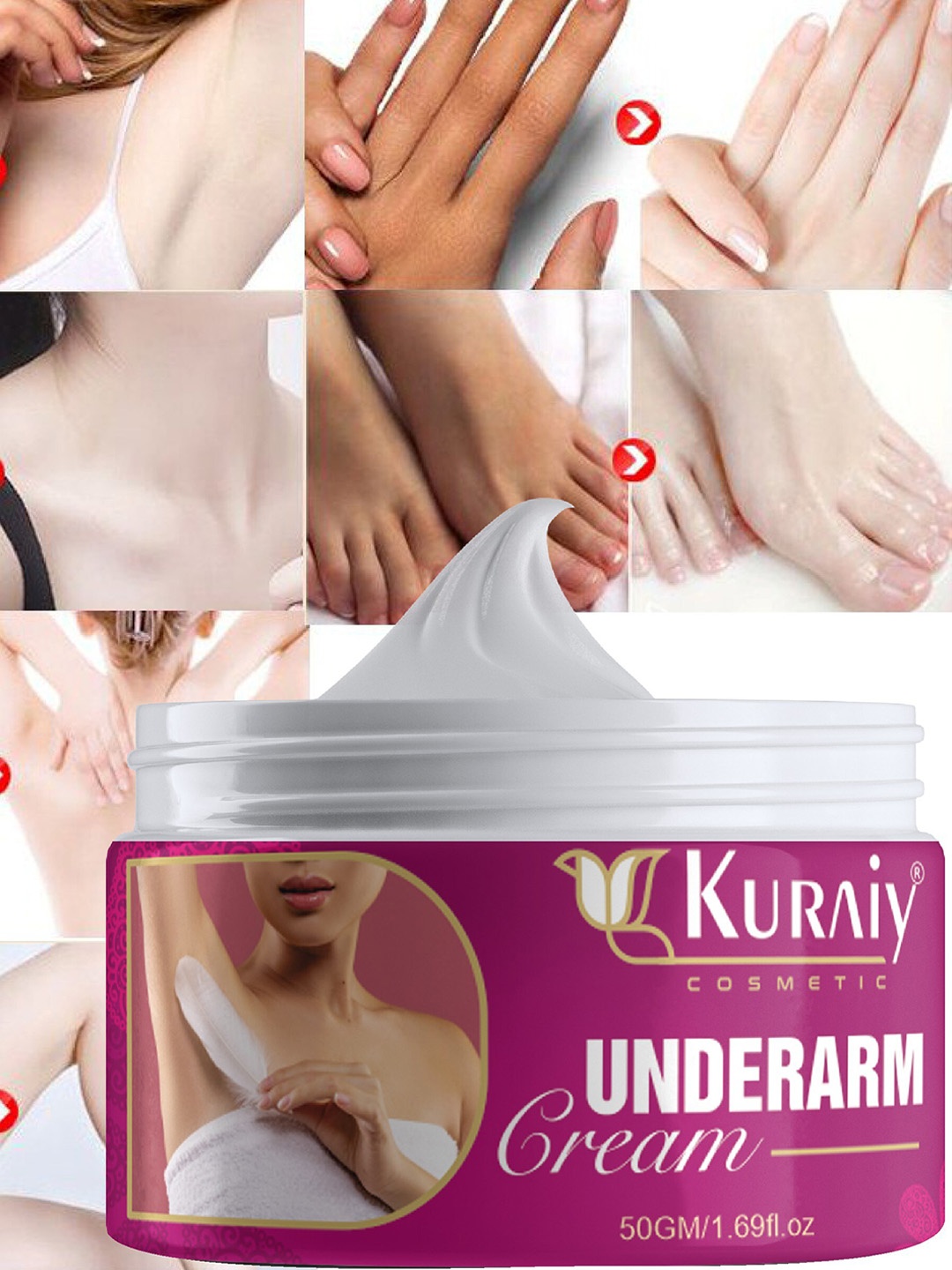 

KURAIY Underarm Whitening Cream-50gm, White