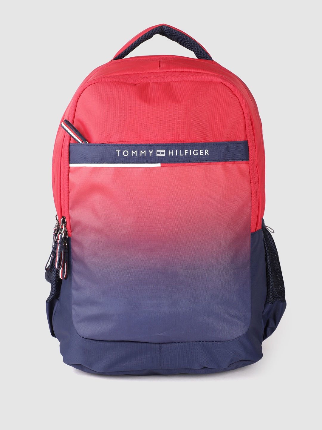 

Tommy Hilfiger Men Red & Navy Blue Backpack